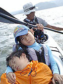 帰りは疲れて眠りこけてます