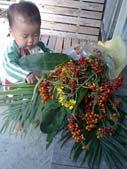 もらった花束(山で採集した花で!)