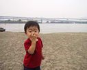 お台場海岸で お台場海岸で