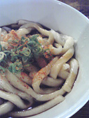 伊勢うどん。一味とネギが最高です!