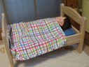 ネットオークションで手に入れたIKEAのベッド。ののちゃん用。