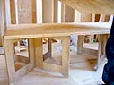 こんな台を借りて作業開始!