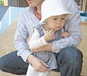 現場視察中。そこ、大丈夫よね?