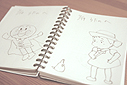 これが「絵ノート」。絵心ゼロの私にはでいない芸当です。