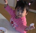 りんごを食べる りんごを食べる