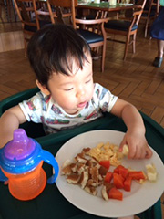 朝からこの食欲…毎日、完食！