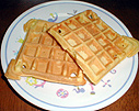 これがマルチサンドメーカーで焼いたワッフル。 これがマルチサンドメーカーで焼いたワッフル。